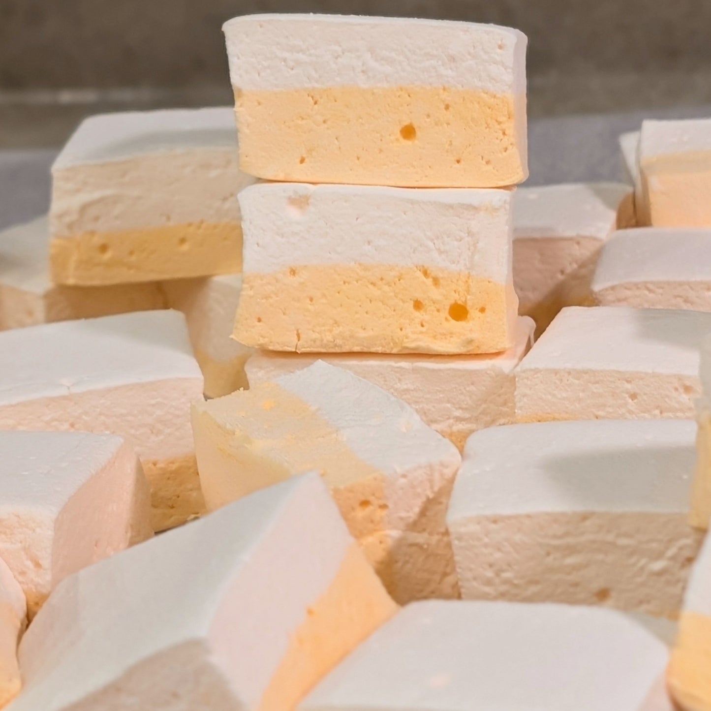 Marshmallows made with real orange crush, tastes like an orange creamsicle