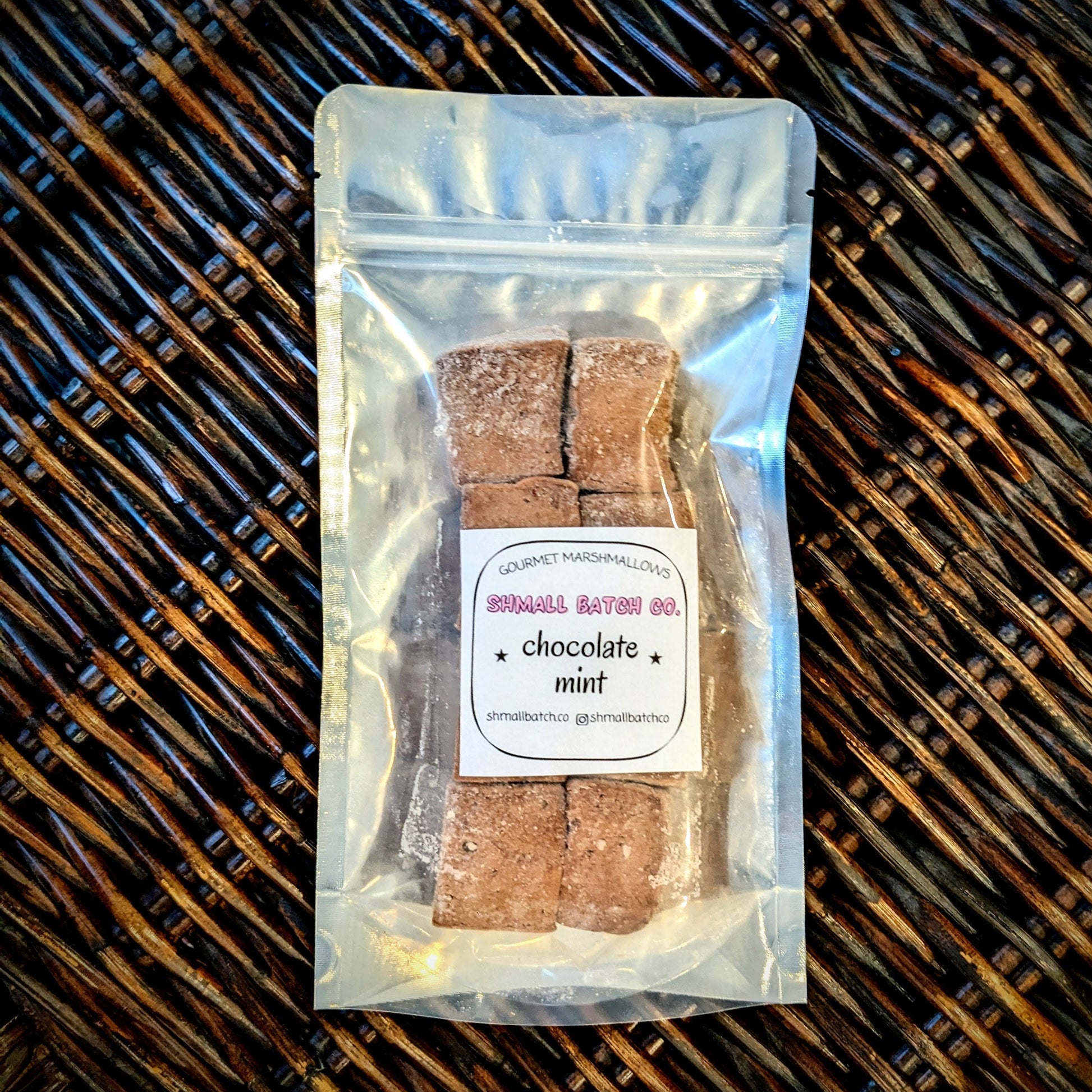 Bag of chocolate mint marshmallows, 8-pack