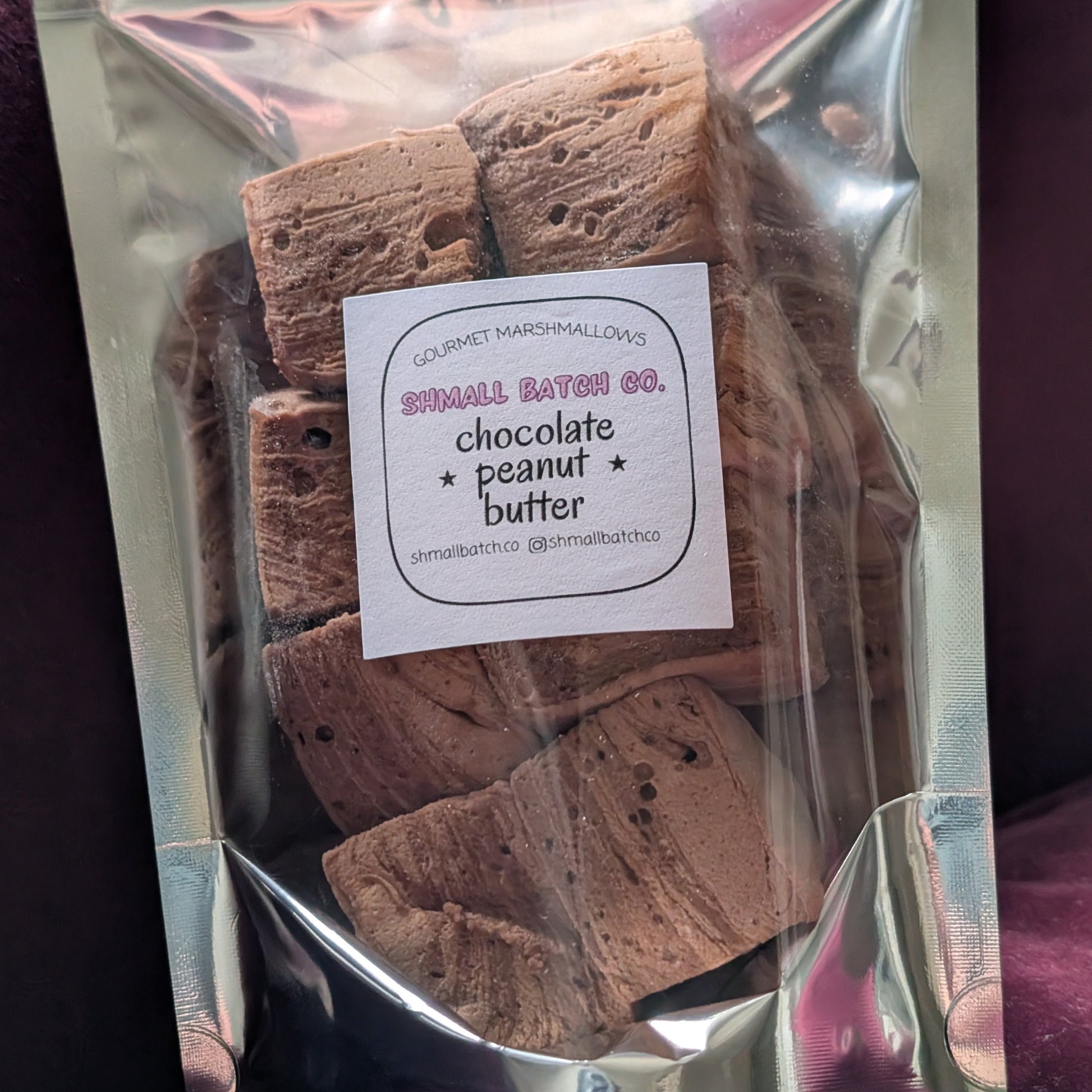 Bag of chocolate peanut butter marshmallows, 8-pack