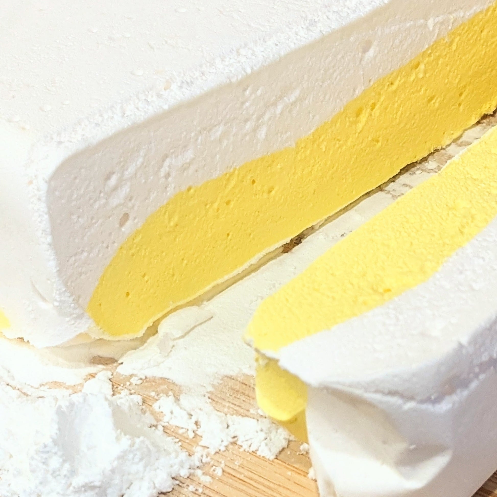 Lemon meringue marshmallow slab, uncut
