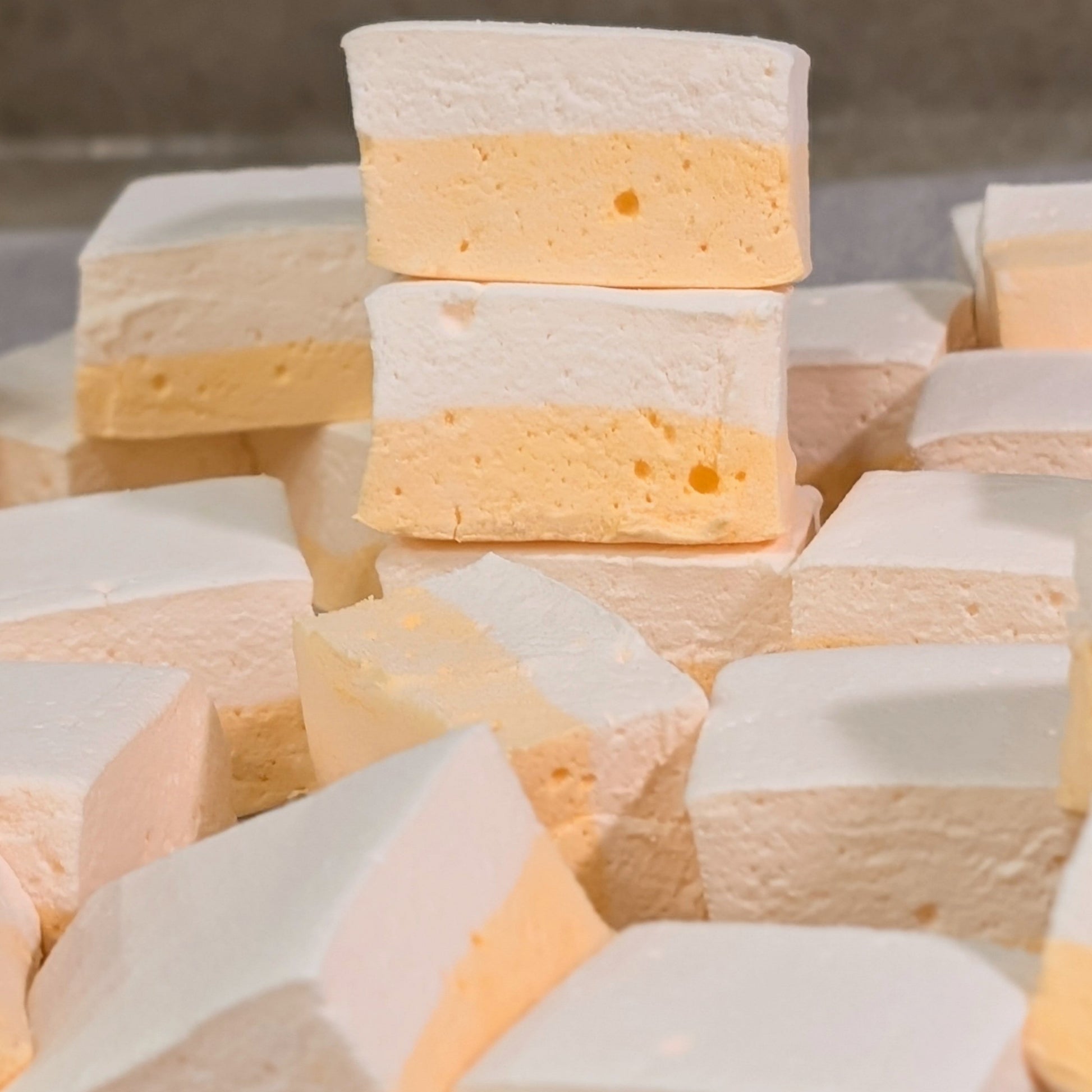 Marshmallows made with real orange crush, tastes like an orange creamsicle